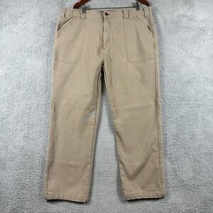 Coleman Fleece Lined Utility Pants Mens 40x32 (Fits 40x29) Tan Canvas Stretch